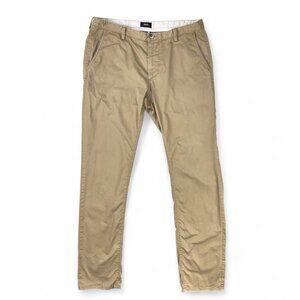BOSS Hugo Boss Rice Slim Fit Cotton Stretch ChinosTan Khaki Pants Sz‎ 34
